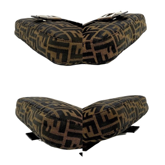 FENDI Mamma Bucket FF All-over Pattern Canvas Mini Shoulder Bag Brown - Picture 8 of 11